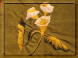 Freehand Machine Embroidery lily